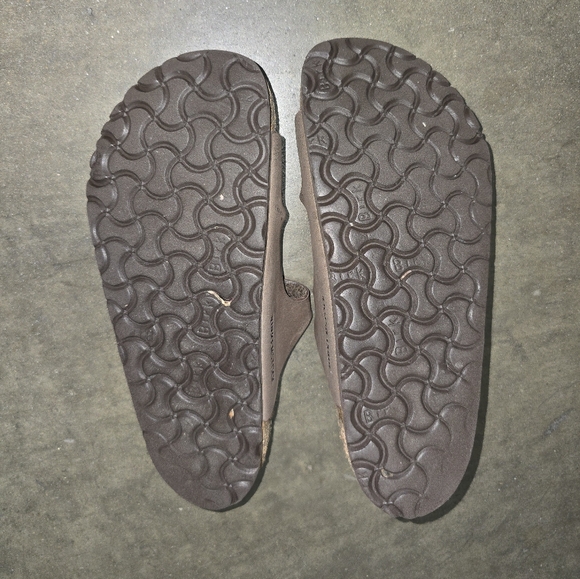 Birkenstock Florida Three Strap Soft Footbed Sandals Birkibuc Mocha Size 37/38 - Picture 7 of 12